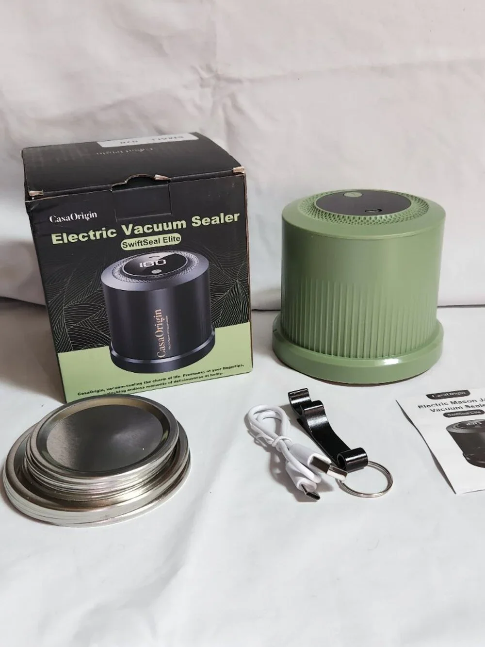 Mason Jar Vacuum Sealer Kit, Electric Sealer for Wide, Regular Mouth Mason Jars